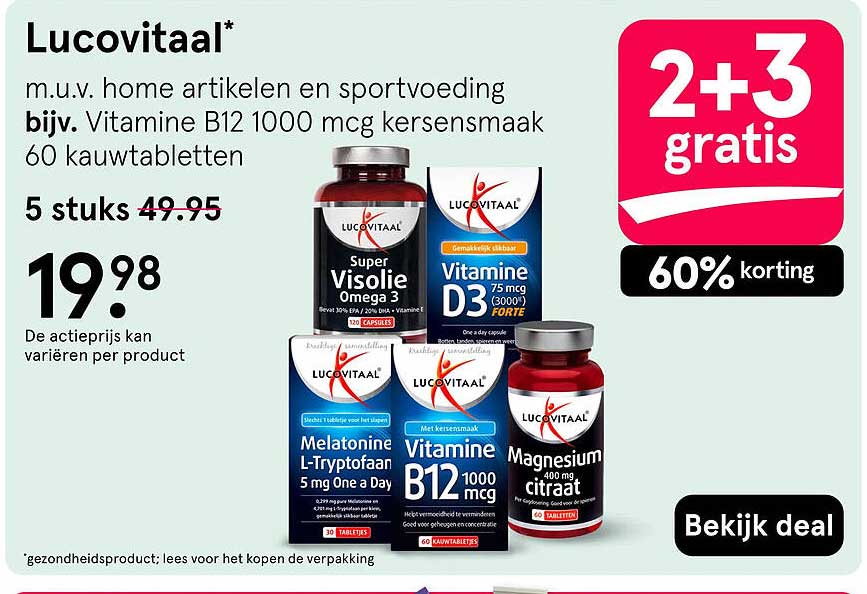 Lucovitaal* 2+3 gratis