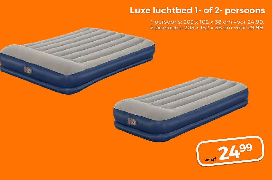 Luxe luchtbed 1- of 2-persoons