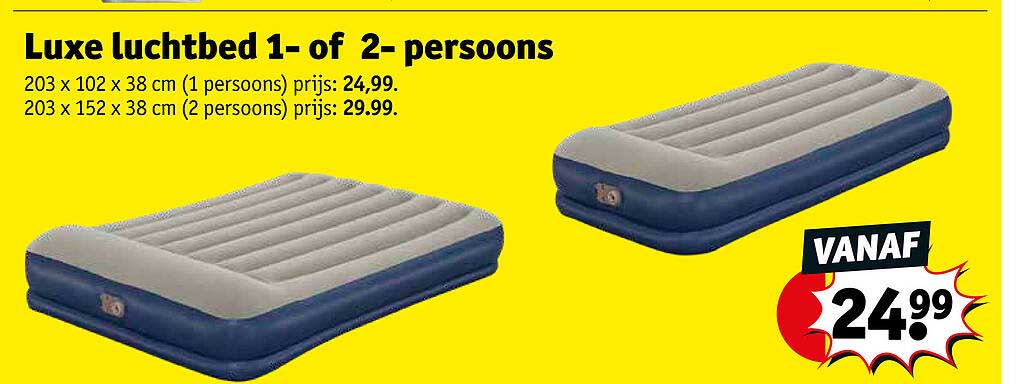Luxe luchtbed 1- of 2-persoons
