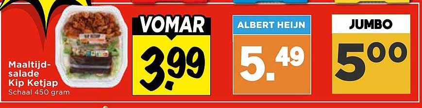 Maaltijd-salade Kip Ketjap Schaal 450 gram
