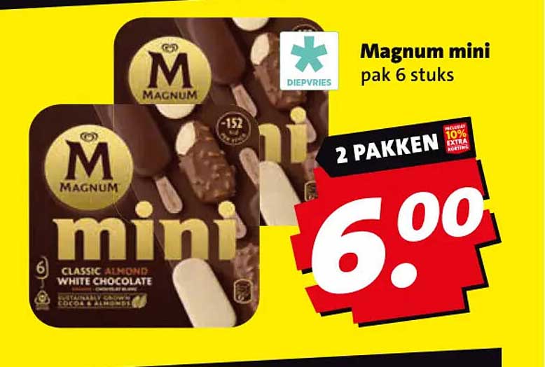 Magnum mini pak 6 stuks 2 pakken