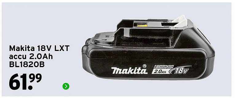 Makita 18V LXT accu 2.0Ah BL1820B