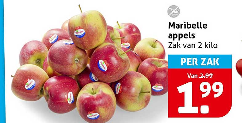 Maribelle appels Zak van 2 kilo PER ZAK