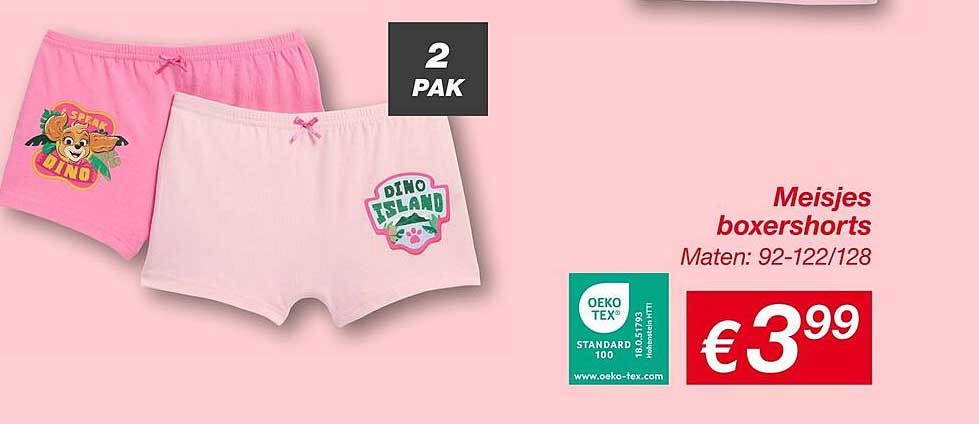 Meisjes boxershorts 2 pak