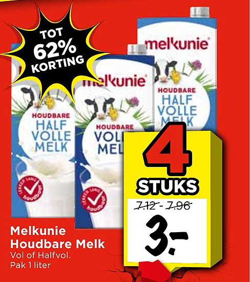 Melkunie Houdbare Melk 4 stuks
