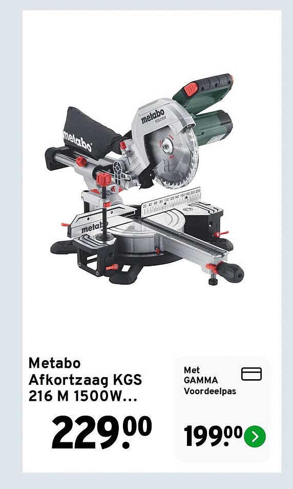 Metabo Afkortzaag KGS 216 M 1500W...