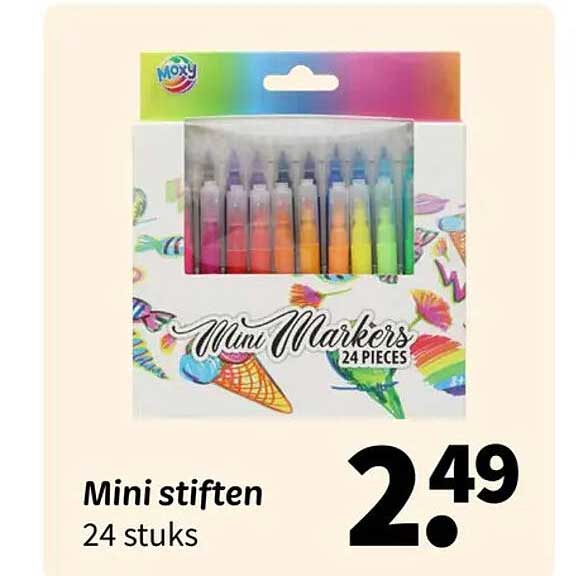 Mini stiften 24 stuks