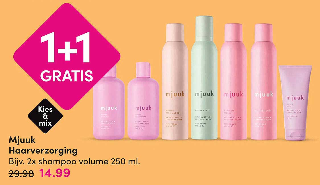 Mjuuk Haarverzorging 1+1 gratis