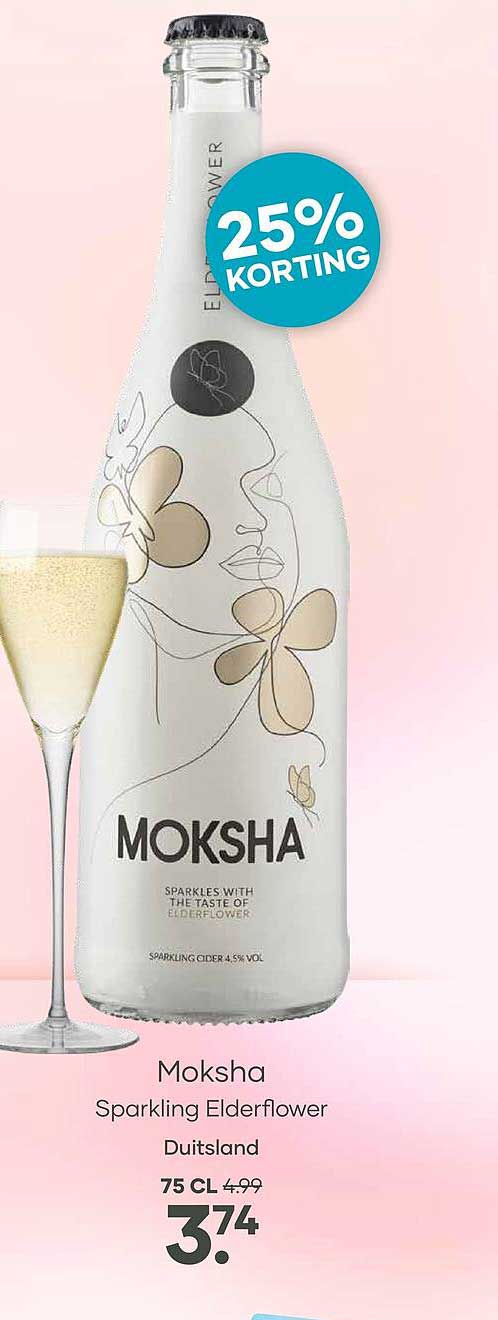 Moksha Sparkling Elderflower 25% korting