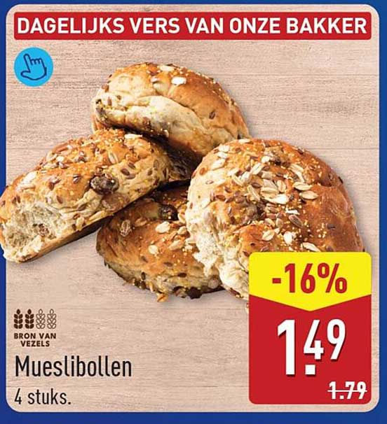 Mueslibollen 4 stuks
