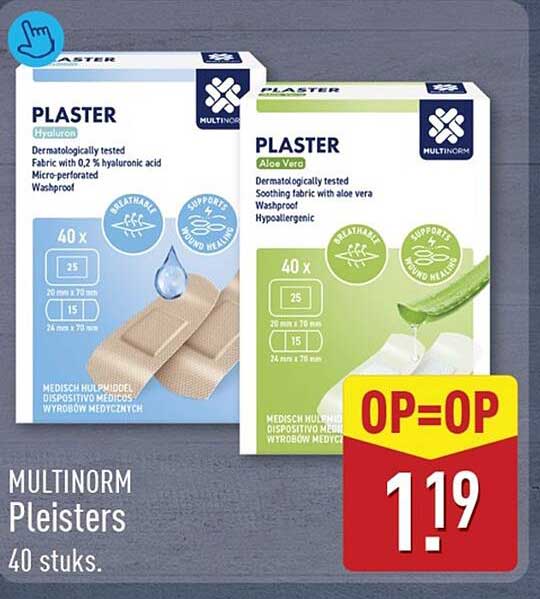 MULTINORM Pleisters 40 stuks