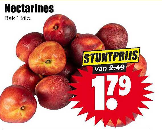Nectarines Bak 1 kilo. STUNTPRIJS