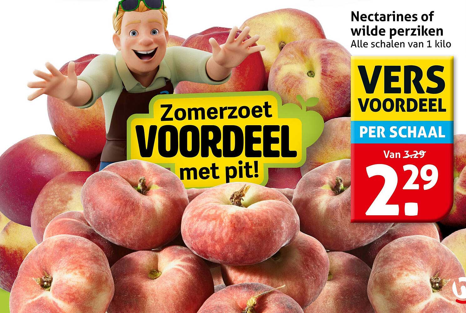 Nectarines of wilde perziken Alle schalen van 1 kilo VERS VOORDEEL PER SCHAAL