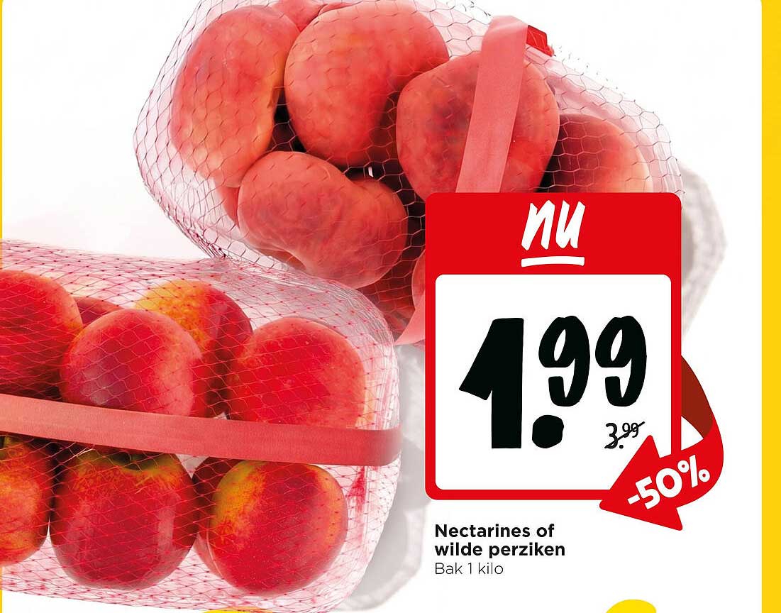 Nectarines of wilde perziken Bak 1 kilo -50%