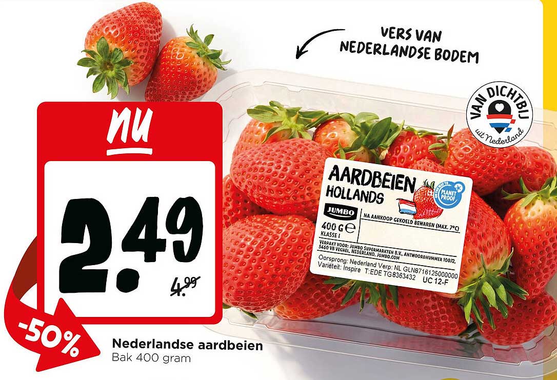Nederlandse aardbeien -50%