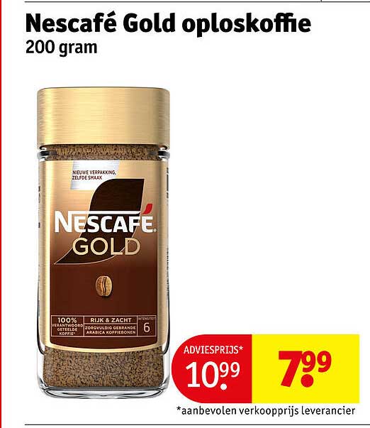 Nescafé Gold oploskoffie 200 gram
