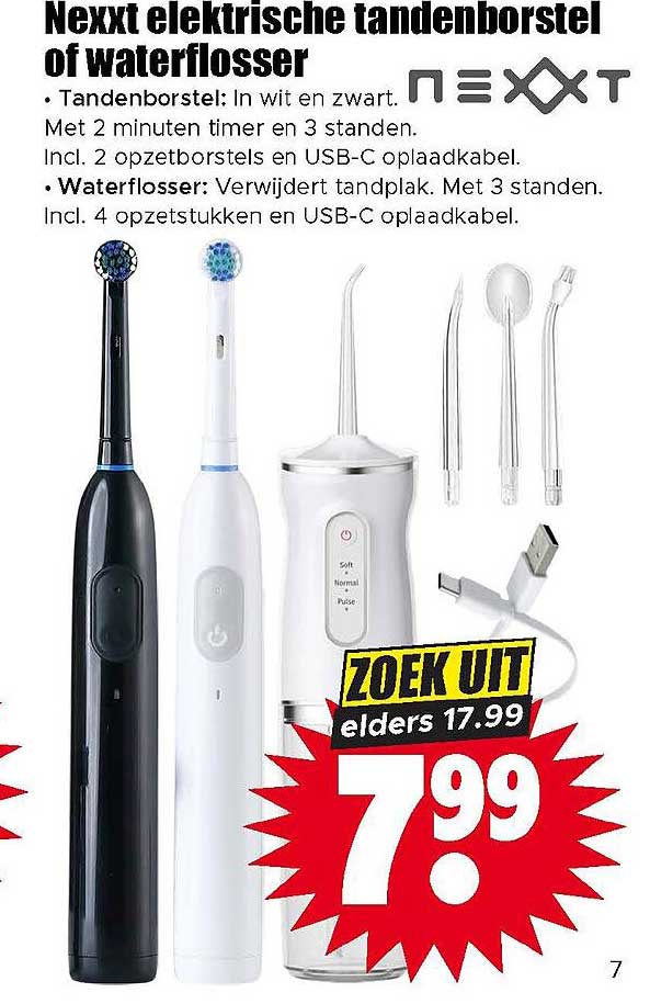 Nextt elektrische tandenborstel of waterflosser