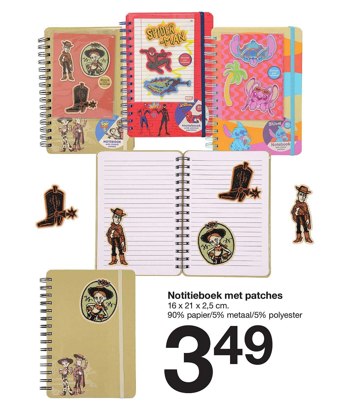 Notitieboek met patches