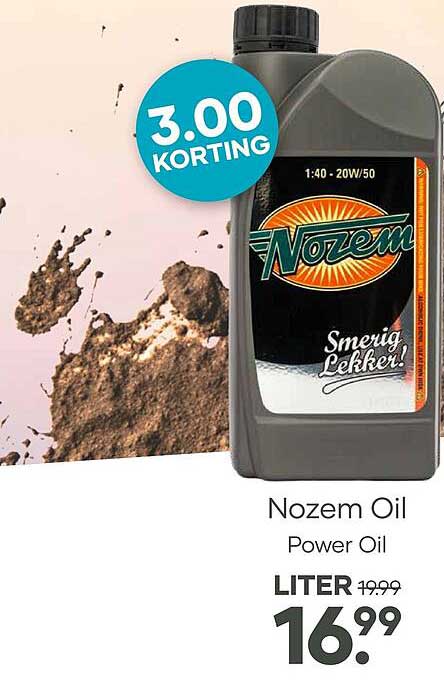 Nozem Oil Power Oil LITER 3.00 KORTING