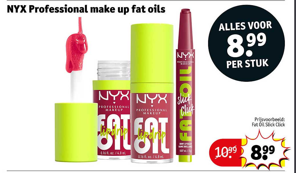 NYX Professional make up fat oils
