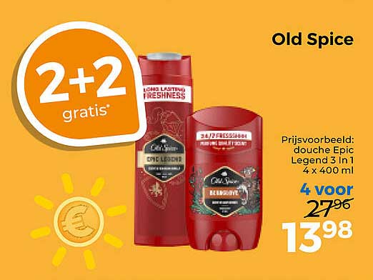 Old Spice 2+2 gratis