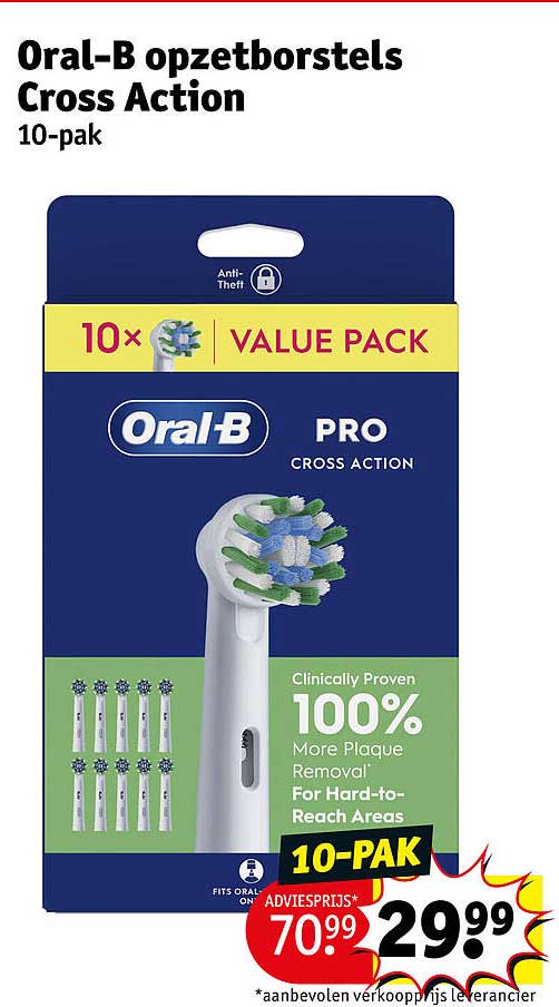 Oral-B opzetborstels Cross Action 10-pak