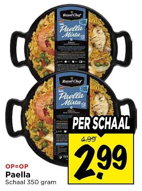 Paella Schaal 350 gram PER SCHAAL