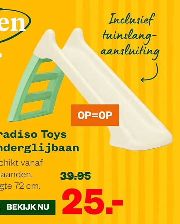Paradis Toys waterglijbaan OP=OP