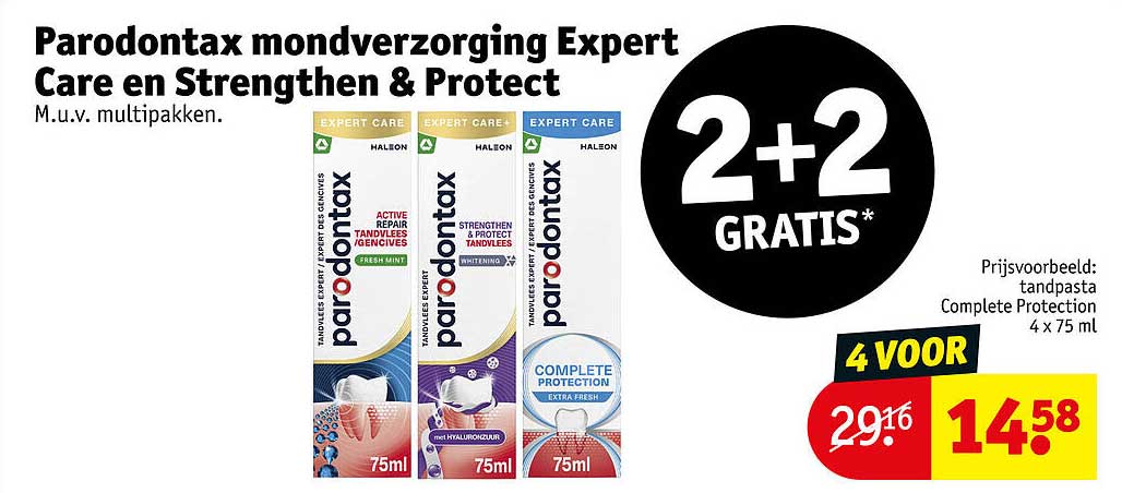 Parodontax mondverzorging Expert Care en Strengthen & Protect 2+2 GRATIS*