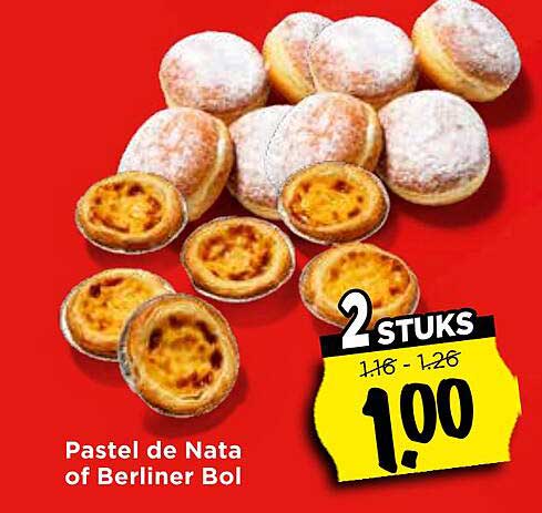 Pastel de Nata of Berliner Bol
