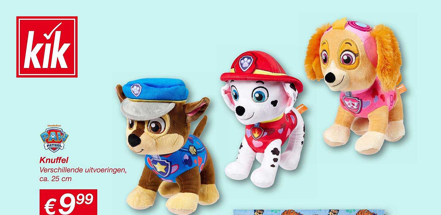 Paw Patrol Knuffel Verschillende uitvoeringen, ca. 25 cm