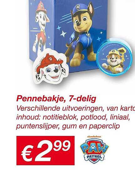 Pennebakje, 7-delig