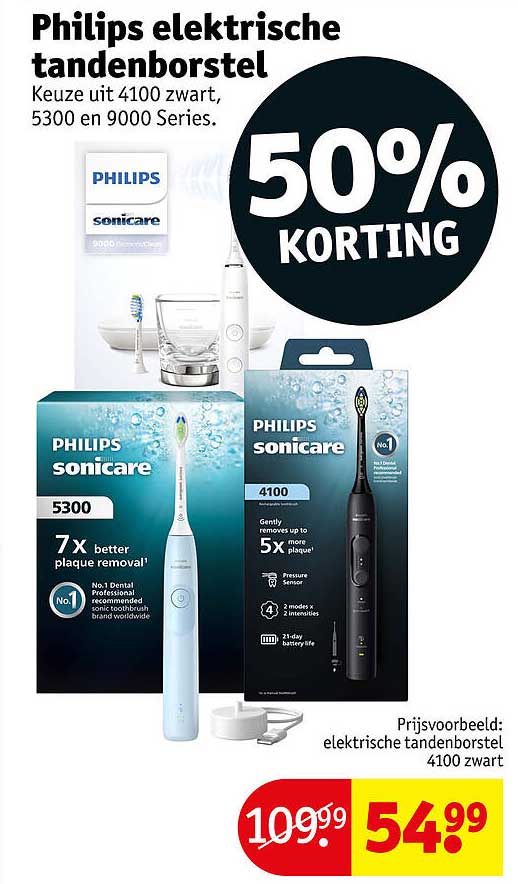 Philips elektrische tandenborstel 50% KORTING