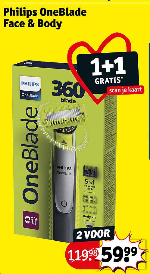 Philips OneBlade Face & Body 1+1 GRATIS