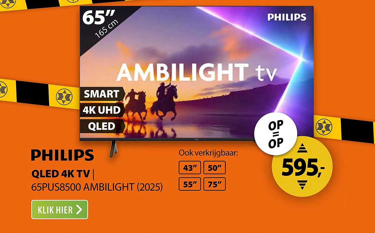 PHILIPS QLED 4K TV | 65PUS8500 AMBILIGHT (2025)