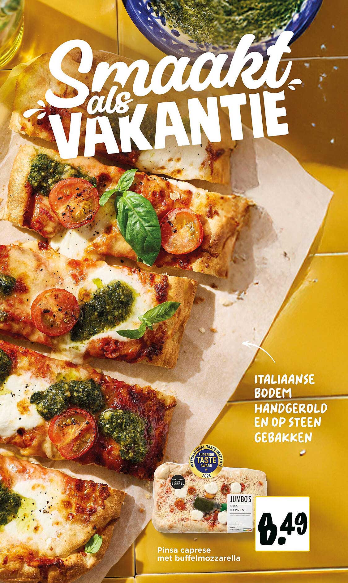 Pinsa caprese met buffelmozzarella