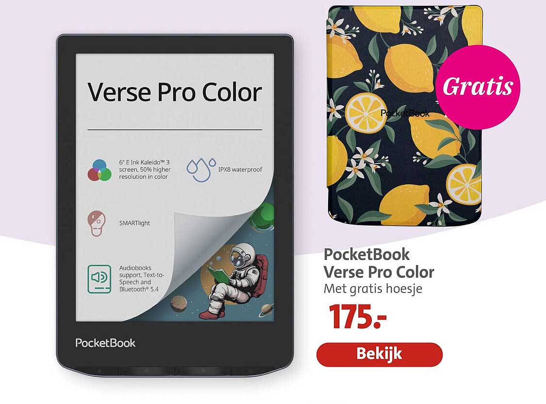 PocketBook Verse Pro Color Met gratis hoesje