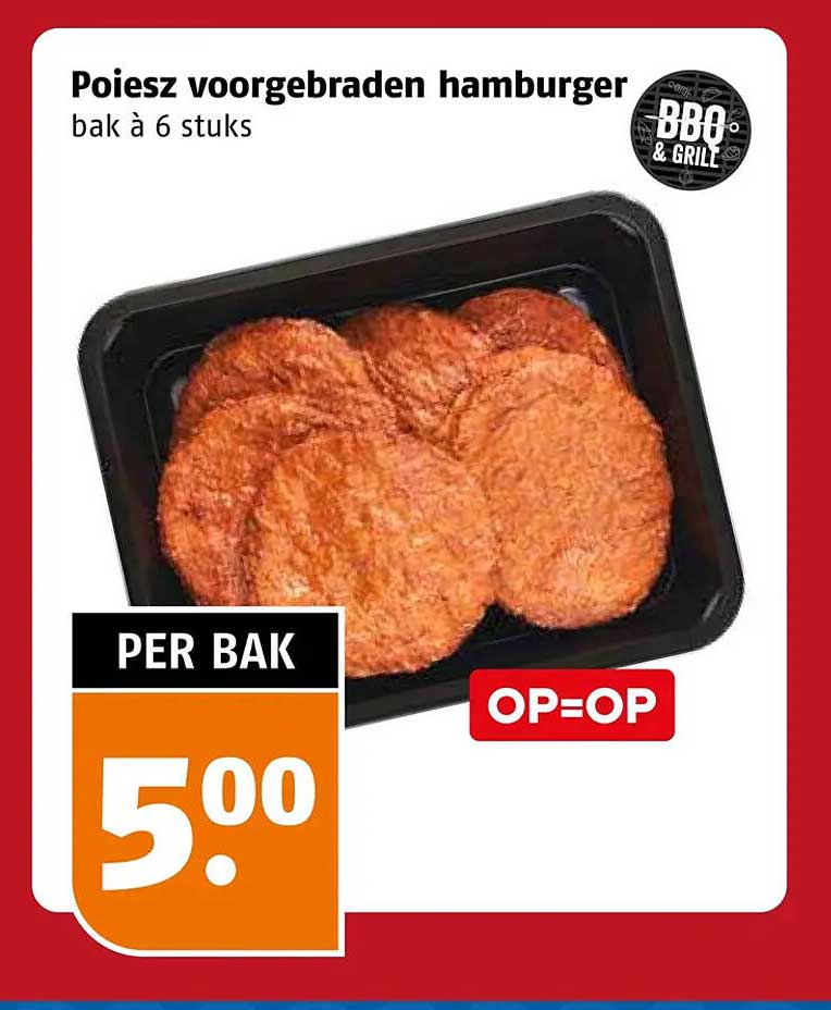 Poiesz voorgebaden hamburger bak à 6 stuks OP=OP