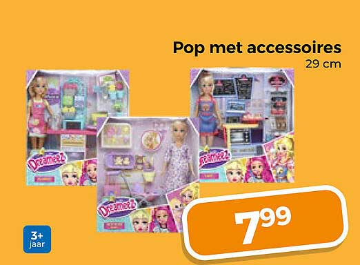 Pop met accessoires 29 cm