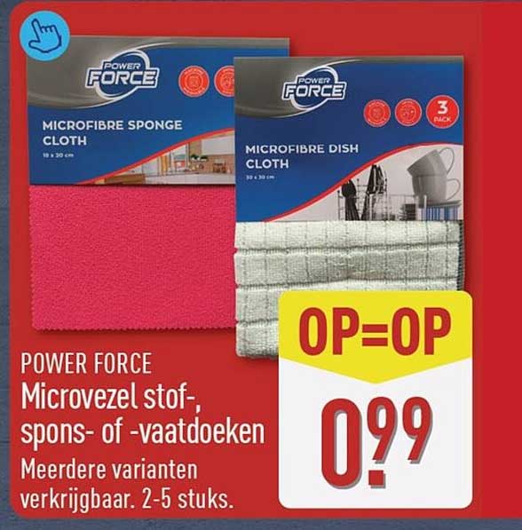 POWER FORCE Microvezel stof-, spons- of -vaatdoeken