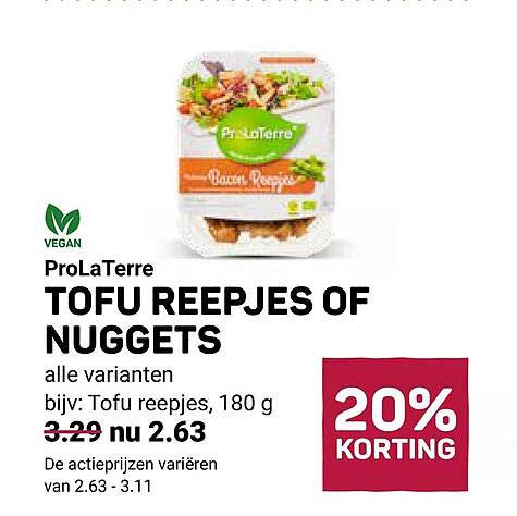 ProLaTerre TOFU REEPJES OF NUGGETS