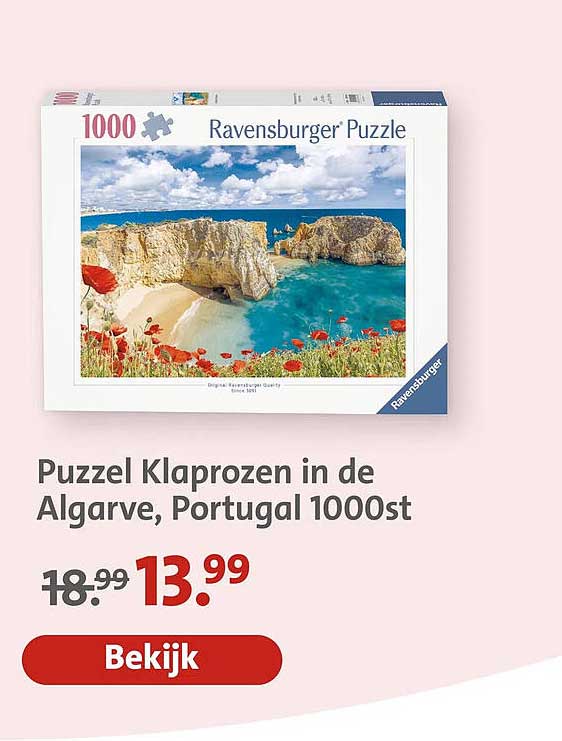 Puzzel Klaprozen in de Algarve, Portugal 1000st
