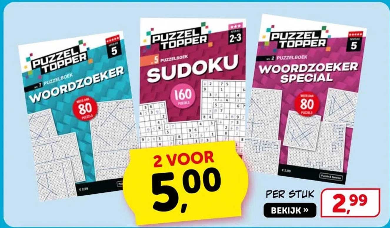 PUZZEL TOPPER WOORDZOEKER