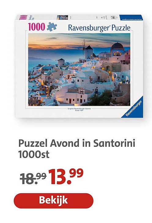 Puzzle Avond in Santorini 1000st