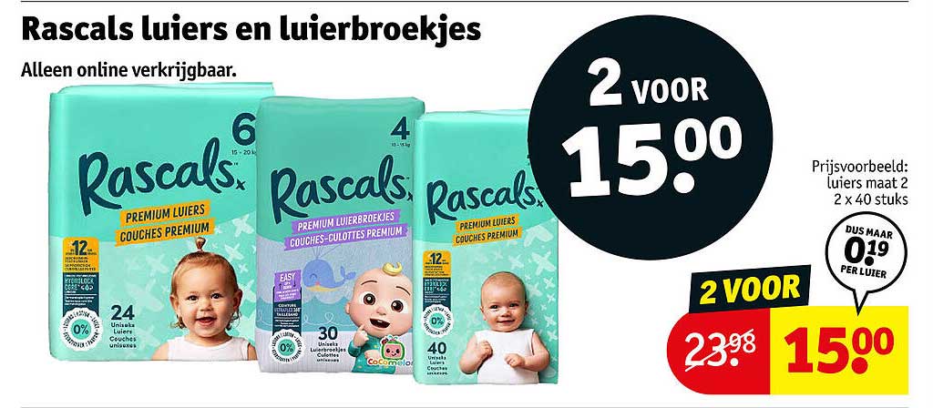 Rascals luiers en luierbroekjes
