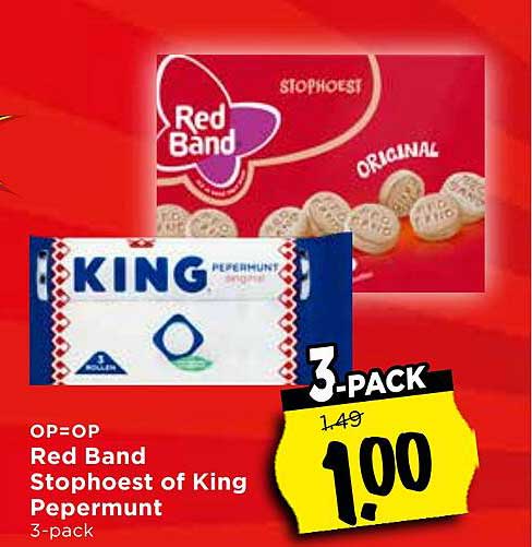 Red Band Stophoest of King Pepermun t 3-pack