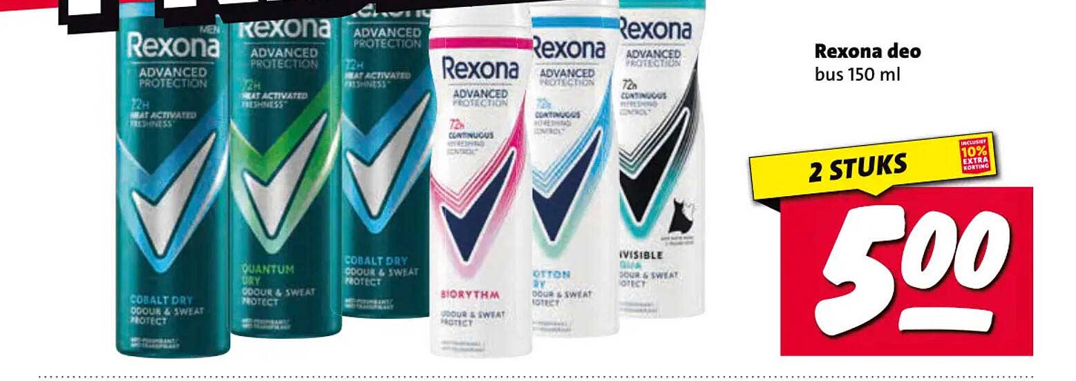 Rexona deo bus 150 ml 2 STUKS