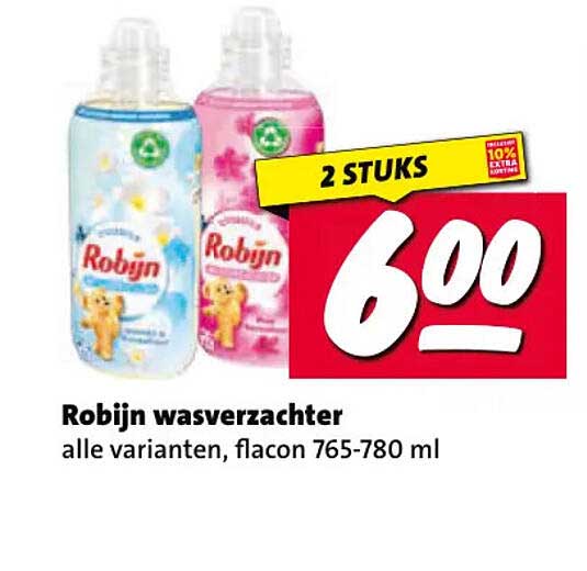 Robijn wasverzachter 2 STUKS