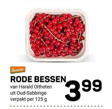 RODE BESSEN van Harald Oltheten uit Oud-Sabbinge verpakt per 125 g