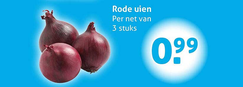 Rode uien Per net van 3 stuks